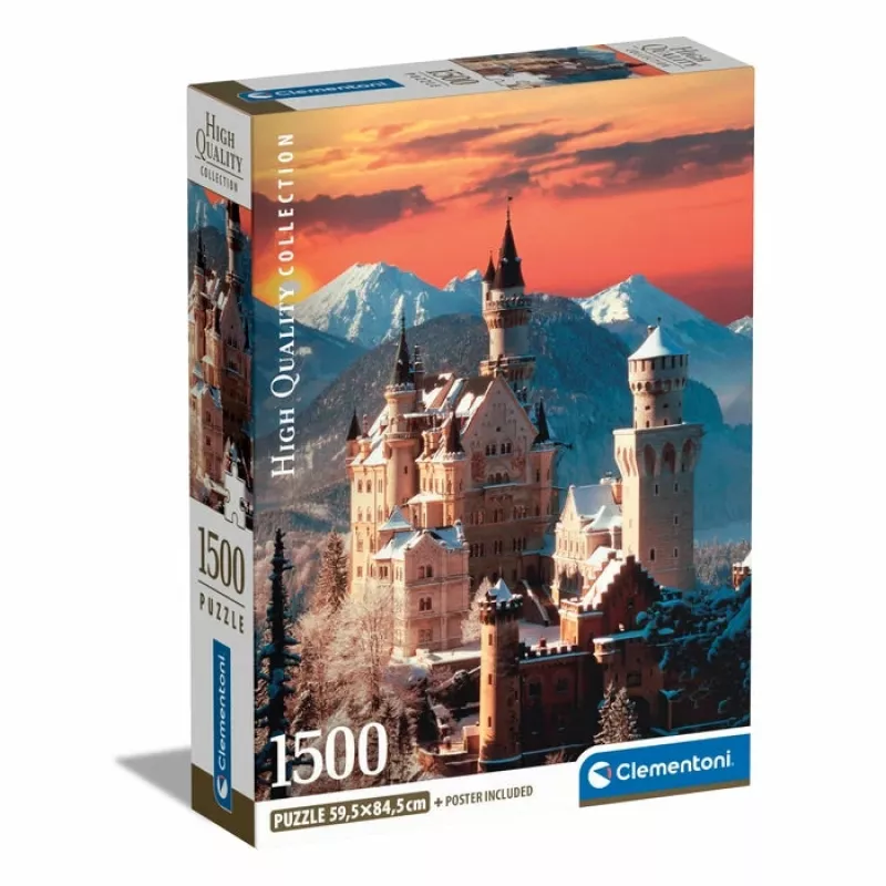 Clementoni High Quality Collection Neuschwanstein dėlionė 1500 vnt. Kraštovaizdis