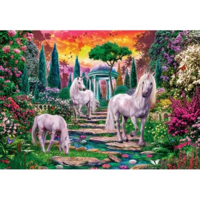 Clementoni Classical garden unicorns dėlionė 2000 vnt. Gyvūnai