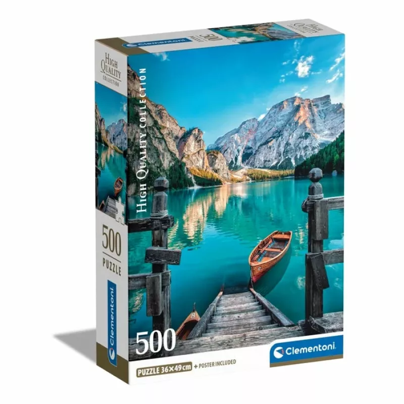 Clementoni High Quality Collection Braies ežeras dėlionė 500 vnt. Peizažas