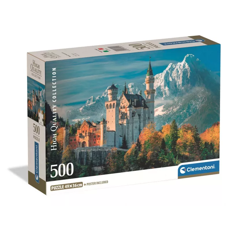 Clementoni 500 vnt. CB HQC Neuschwanstein, 14 metų Clementoni 500 vnt. CB HQC Neuschwanstein. Rekomenduojamas amžius (min.): 14 metų
