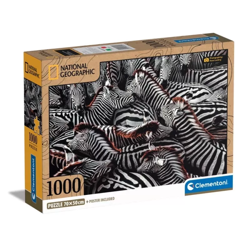 Clementoni Zebra dėlionė 1000 vnt. Gyvūnai