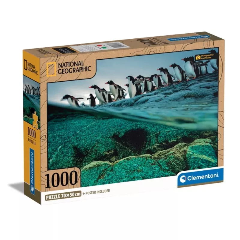 Clementoni Pingvinai Dėlionė 1000 vnt. Gyvūnai