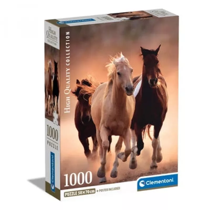 Clementoni Running Horses Jigsaw puzzle 1000 vnt. Animals