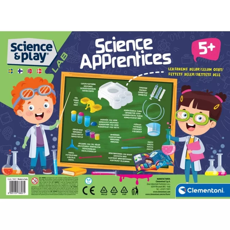 Clementoni Science & Play Science Apprentices, Eksperimentų rinkinys, Įvairūs, 5 m.