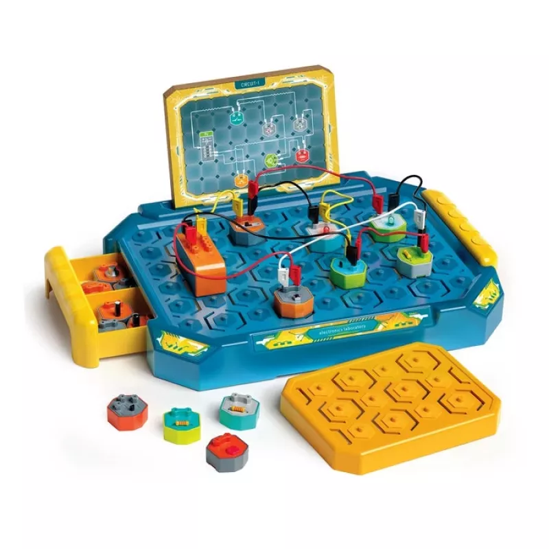 Clementoni Science & Play Elektronikos laboratorija, Eksperimentų rinkinys, Elektra, 8 m., Įvairių spalvų