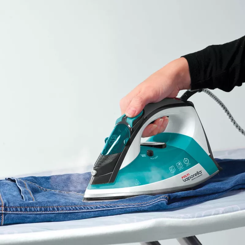 Polti Vaporella Quick & Comfort QC120 garų lygintuvas Nerūdijančio plieno padas 2200 W Juoda, Turkio, Balta