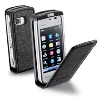 Cellularline FLAP ESSENTIAL mobiliojo telefono dėklas Apverčiamas dėklas Juoda