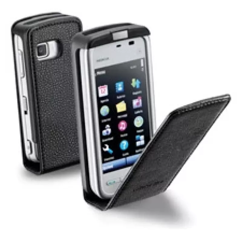 Cellularline FLAP ESSENTIAL mobiliojo telefono dėklas Apverčiamas dėklas Juoda