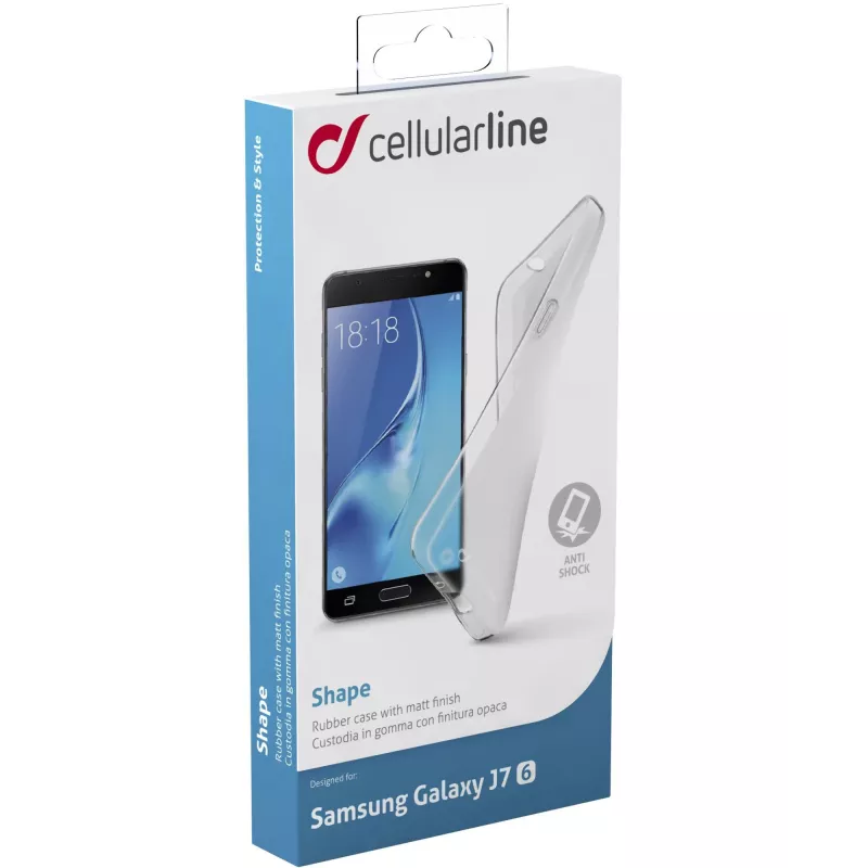 Cellularline Shape - Galaxy J7 (2016), Dėklas, Samsung, Galaxy J7, 14 cm (5,5 inch), Skaidrus