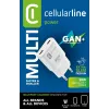 Cellularline GAN sieninis įkroviklis 2xUSB-C 30W PD 2xUSB-C 30W PD sieninis įkroviklis su GaN technologija