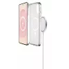 Cellularline Clear Mag - Galaxy S25 Edge itin atsparus permatomas dėklas su guminiu kraštu, suderinamas su Qi2 ekosistema ir magnetiniais priedais, apdorotas, kad negelstų.