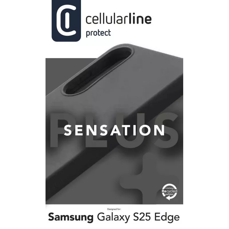Cellularline Sensation+ - Galaxy S25 Edge minkštos lietimo silikoninis dėklas
