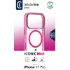 Cellularline Iconic Mag - iPhone 17 Pro permatomas dėklas su spalvotais kraštais, suderinamas su MagSafe ekosistema