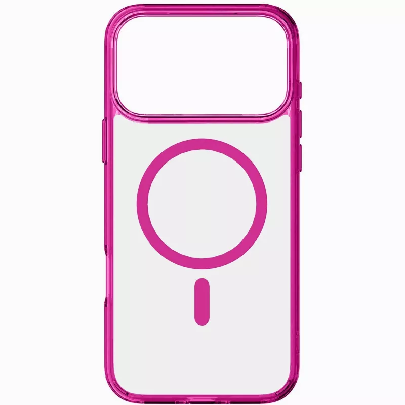 Cellularline Iconic Mag - iPhone 17 Pro permatomas dėklas su spalvotais kraštais, suderinamas su MagSafe ekosistema