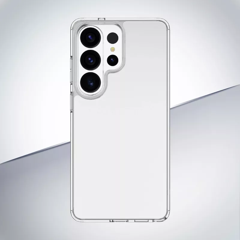 Cellularline Clear Protect - Galaxy S26 Ultra kietas dėklas su guminiais kraštais