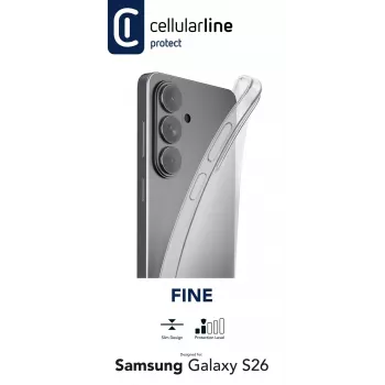 Cellularline Fine - Galaxy S26, Dangtelis, Samsung, Galaxy S26, 17 cm (6.7 colio), Skaidrus