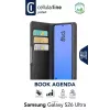 Cellularline Book Agenda - Galaxy S26 Ultra knygos tipo dėklas su dirbtinės odos apdaila, magnetiniu užsegimu, RFID apsauga ir stovo funkcija.
