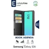 Cellularline Book Agenda - Galaxy S26 knygos tipo dėklas su dirbtinės odos apdaila, magnetiniu užsegimu, RFID apsauga ir stovo funkcija.