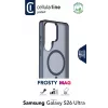 Cellularline FROSTY MAG - Galaxy S26 Ultra pusiau permatomas dėklas su matiniu paviršiumi ir spalvotais kraštais, suderinamas su Qi2 ekosistema ir magnetiniais priedais, skirtais Samsung.