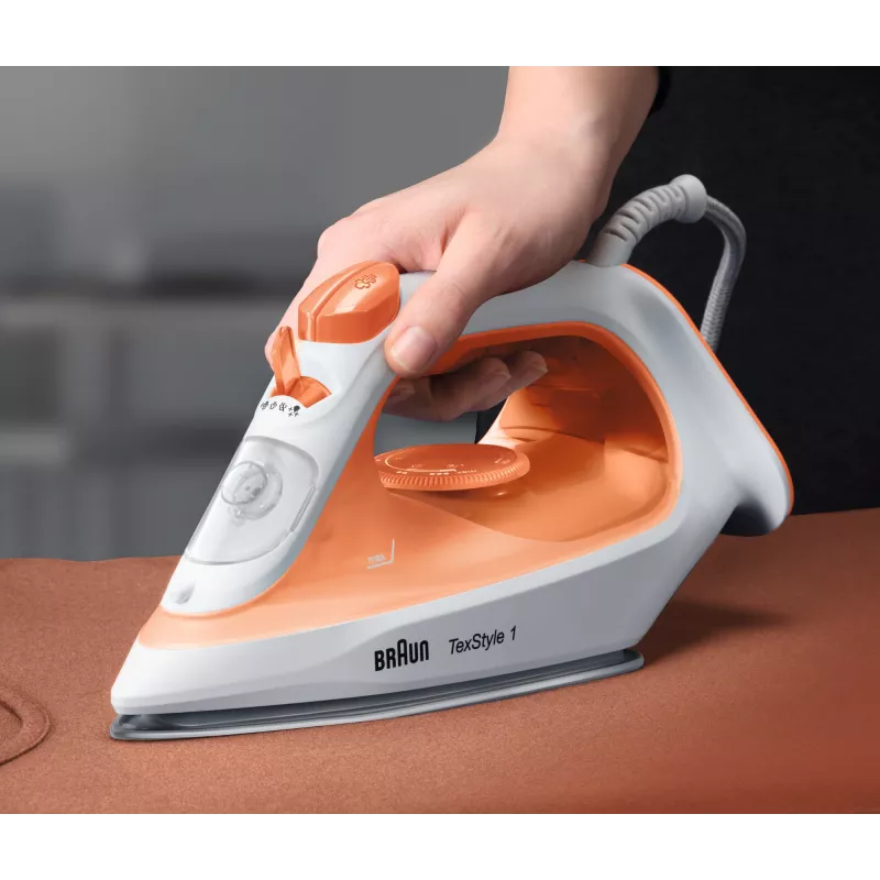 Braun TexStyle 1 SI1009OR garų lygintuvas Nelimpantis padas 1900 W Oranžinis, Baltas
