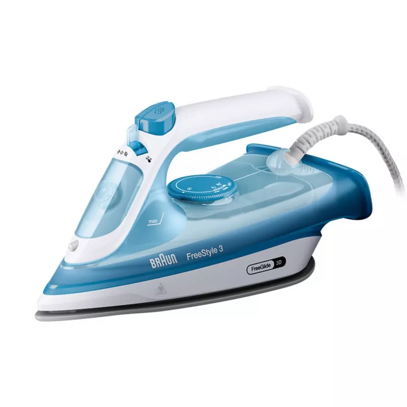 Braun FI 3144 BL Dry & Steam lygintuvas Keraminis padas 2400 W Mėlynas