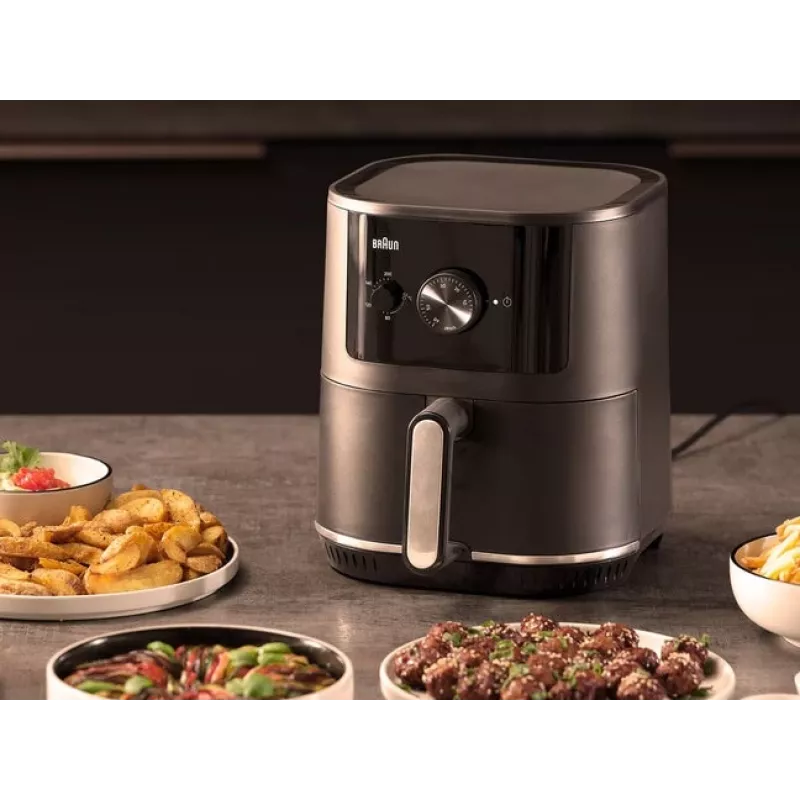 Braun Multi Fry 3 Vienas 4,3 L Atskirasis 1500 W Karšto oro gruzdintuvė Juoda