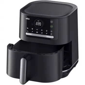 Braun HF5050 Vienos talpos 5,7 l atskirai stovinti 2000 W karšto oro gruzdintuvė, juoda, pilka