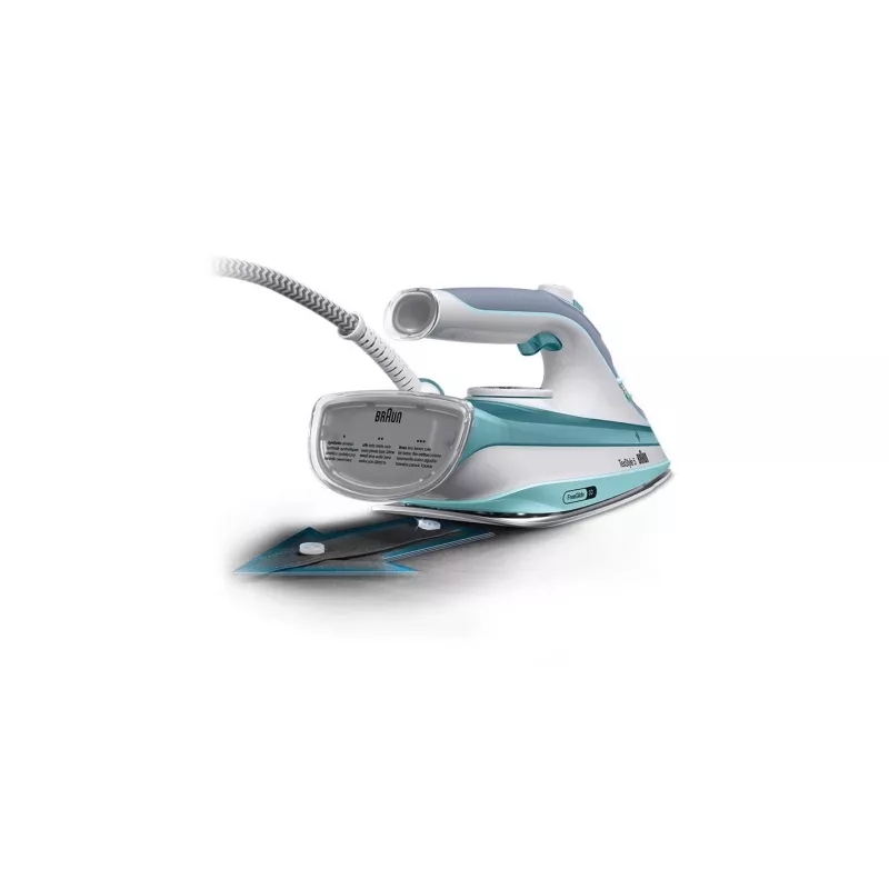 Braun TexStyle 3 SI 5017 GR garo lygintuvas, keraminis padas, 2700 W, pilka, turkio, balta