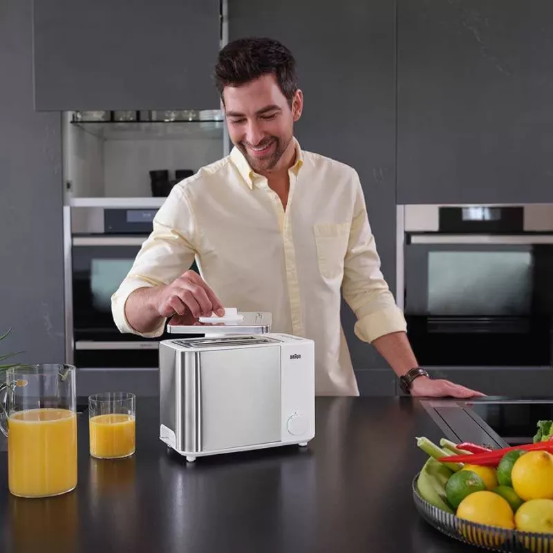 Braun GRILLE-PAIN HT5015WH 13 2 riekė(s) 1000 W Pilka, Balta