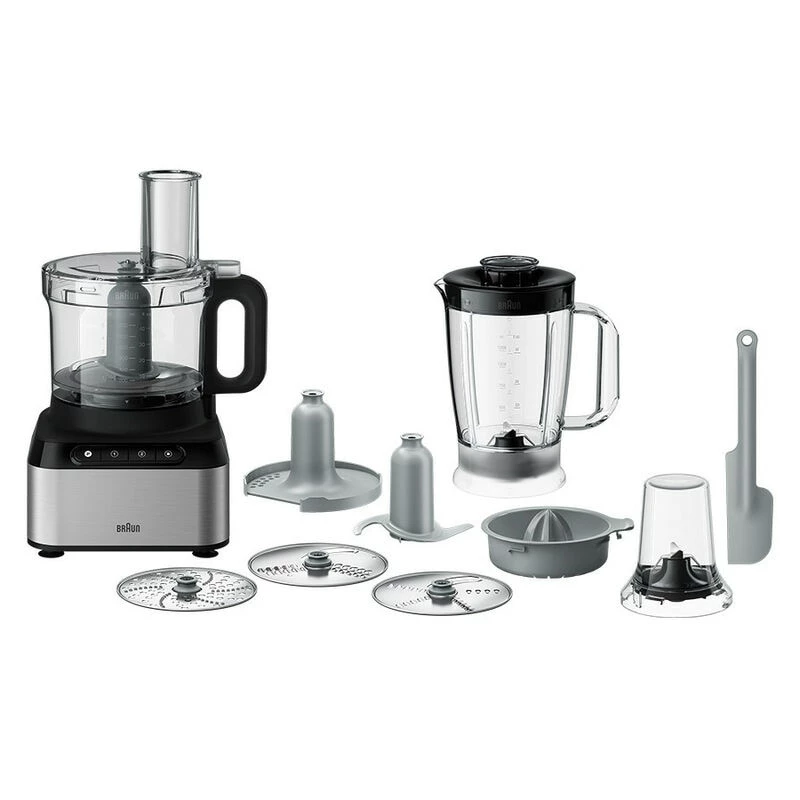 Braun FP 3233 SI virtuvės kombainas 800 W 2,1 L Juoda, Nerūdijantis plienas