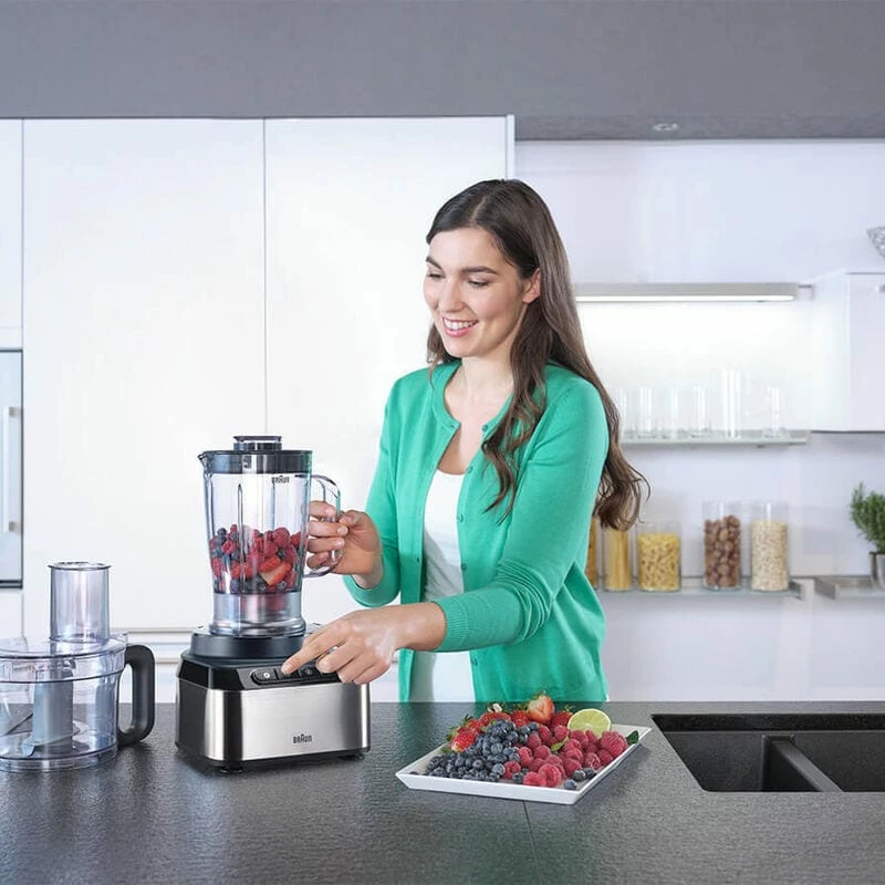 Braun FP 3233 SI virtuvės kombainas 800 W 2,1 L Juoda, Nerūdijantis plienas