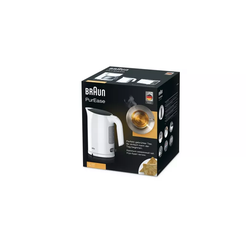 Braun 0X21010012 elektrinis virdulys 1 L 2200 W Balta