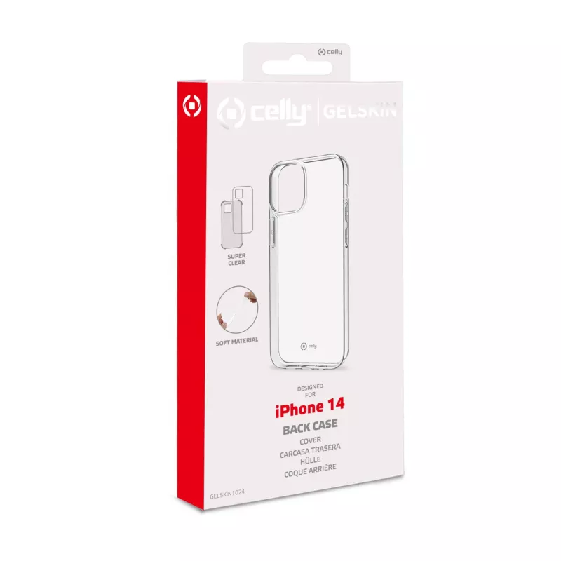 Celly Gelskin mobiliojo telefono dėklas 15,5 cm (6,1 colio) Užvalkalas Skaidrus