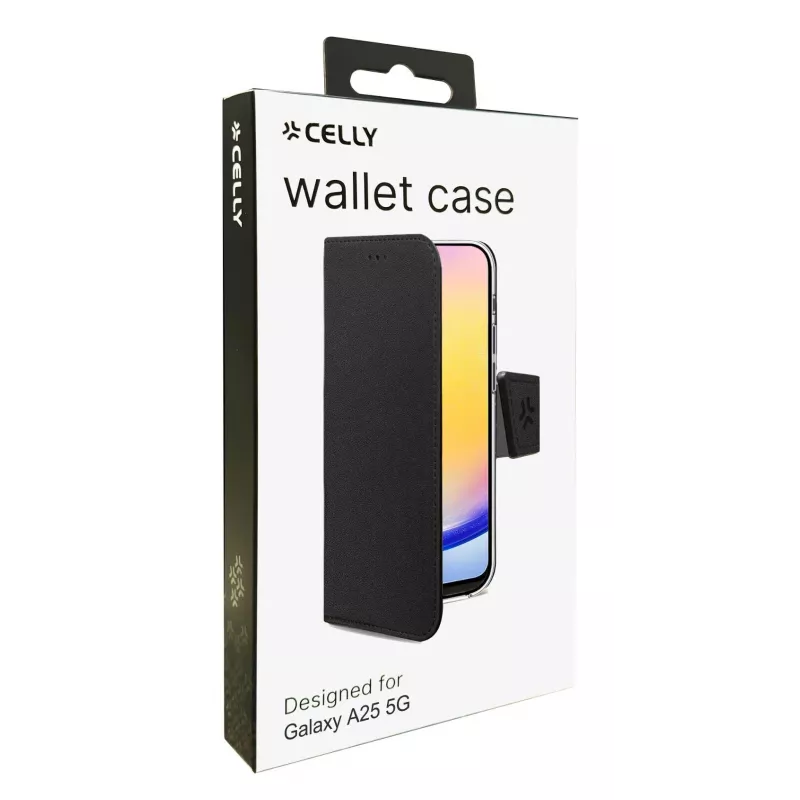 Celly WALLY mobiliojo telefono dėklas 16,5 cm (6,5 col.) Dėklas-užrašinė Juoda