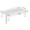Techly monitoriaus / nešiojamojo kompiuterio stalo stovas, juodas, atskirai pastatomas, 20 kg, aukščio reguliavimas, juoda