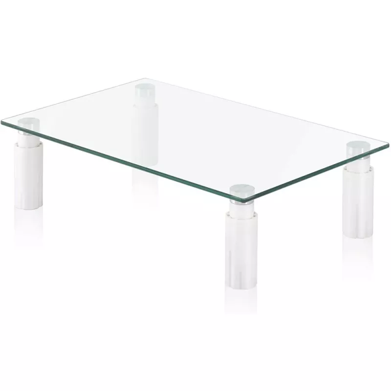 Techly stiklinis stovas monitoriui / nešiojamam kompiuteriui, laisvai pastatomas, 20 kg, 33 cm (13 colių), 81,3 cm (32 colių), aukščio reguliavimas, permatomas