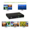 Techly HDMI 4x1 kelių langų peržiūros įrenginys su vientisu perjungikliu, HDMI, Metalas, Juoda, 60 Hz, 1080p, 2,25 Gbit/s