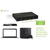 Techly HDMI 4x1 kelių langų peržiūros įrenginys su vientisu perjungikliu, HDMI, Metalas, Juoda, 60 Hz, 1080p, 2,25 Gbit/s