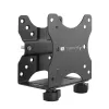 Techly Under Desk Adjustable CPU Support, 5 kg, 75 x 75 mm, 100 x 100 mm, Juoda