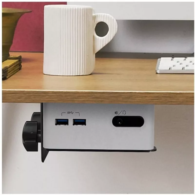 Techly Under Desk Adjustable CPU Support, 5 kg, 75 x 75 mm, 100 x 100 mm, Juoda