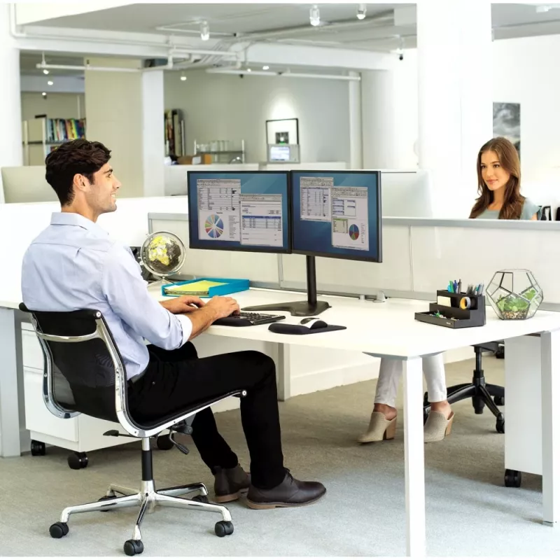 Techly ICA-LCD 2524 monitoriaus laikiklis / stovas 81.3 cm (32 col.) Stalinis Juodas