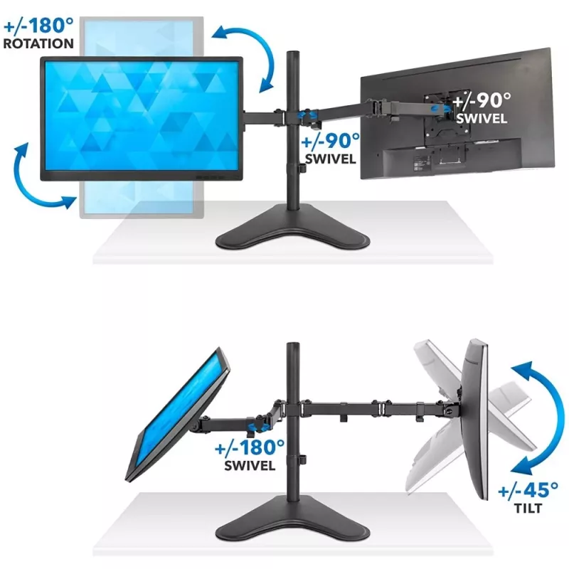 Techly ICA-LCD 2524 monitoriaus laikiklis / stovas 81.3 cm (32 col.) Stalinis Juodas
