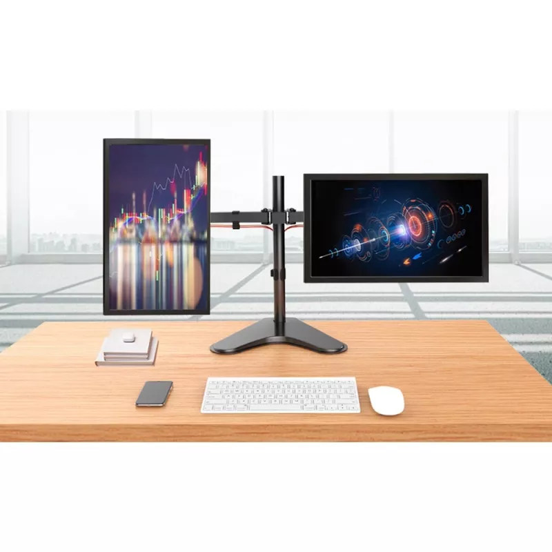 Techly ICA-LCD 2524 monitoriaus laikiklis / stovas 81.3 cm (32 col.) Stalinis Juodas