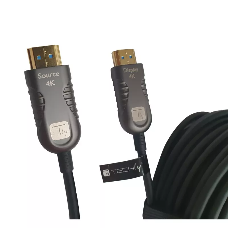 Techly ICOC HDMI-HY2-015 HDMI kabelis 15 m HDMI Type A (Standard) Juoda