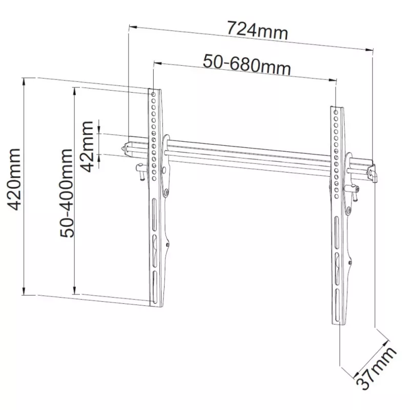 Techly ICA-PLB-133LTY 165,1 cm (65 colių) juodas