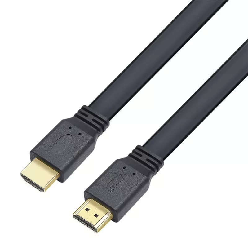 Techly HDMI 2.0 plokščias kabelis didelės spartos su Ethernet A/A M/M 1m