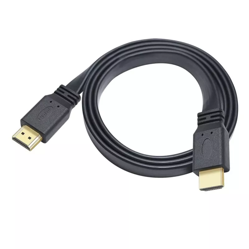 Techly HDMI 2.0 plokščias kabelis didelės spartos su Ethernet A/A M/M 1m