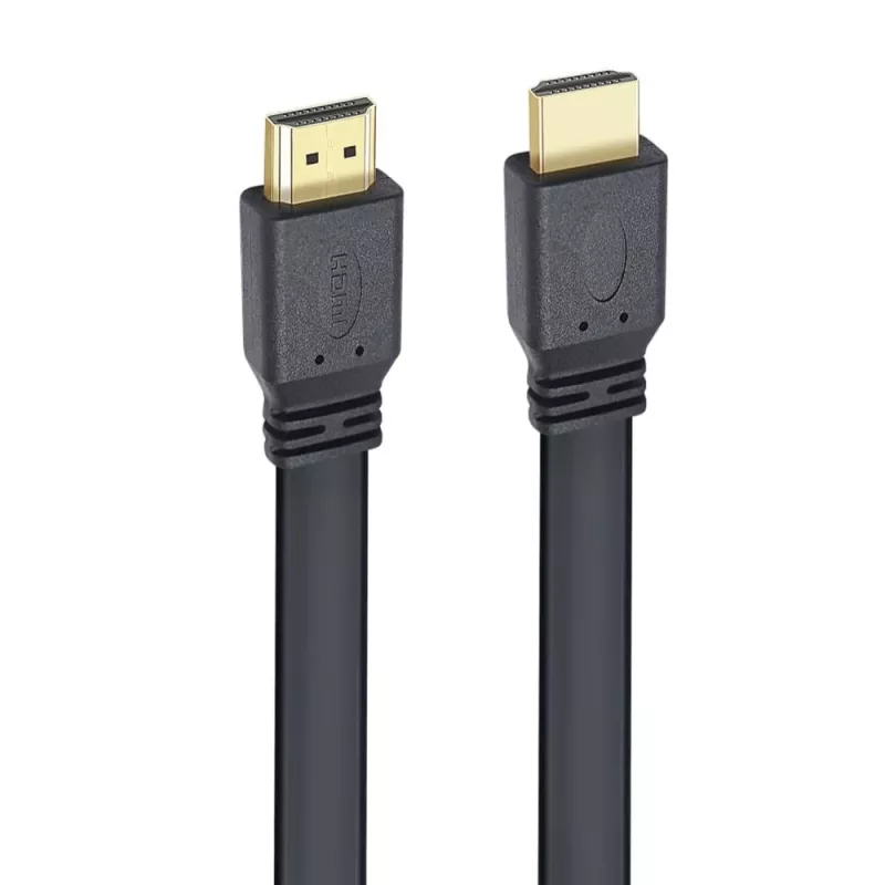 Techly HDMI 2.0 plokščias kabelis didelės spartos su Ethernet A/A M/M 1m