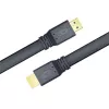 Techly HDMI 2.0 plokščias kabelis didelės spartos su Ethernet A/A M/M 1m