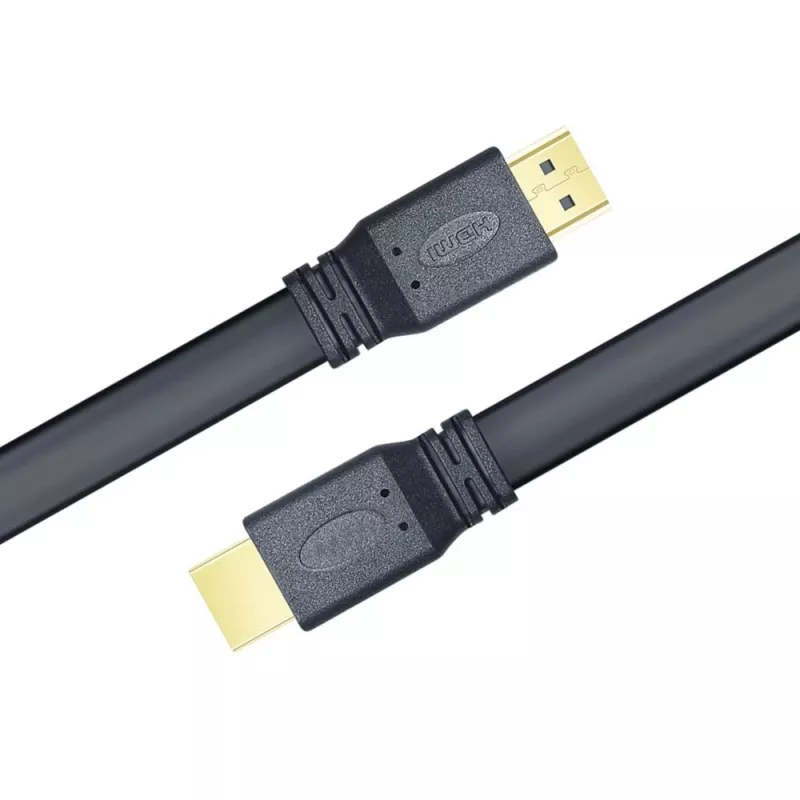 Techly HDMI 2.0 plokščias kabelis didelės spartos su Ethernet A/A M/M 1m